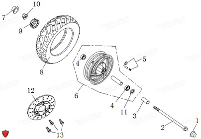 ROUE_AVANT ORCAL Pièces Orcal KITE 50cc 4T Euro5