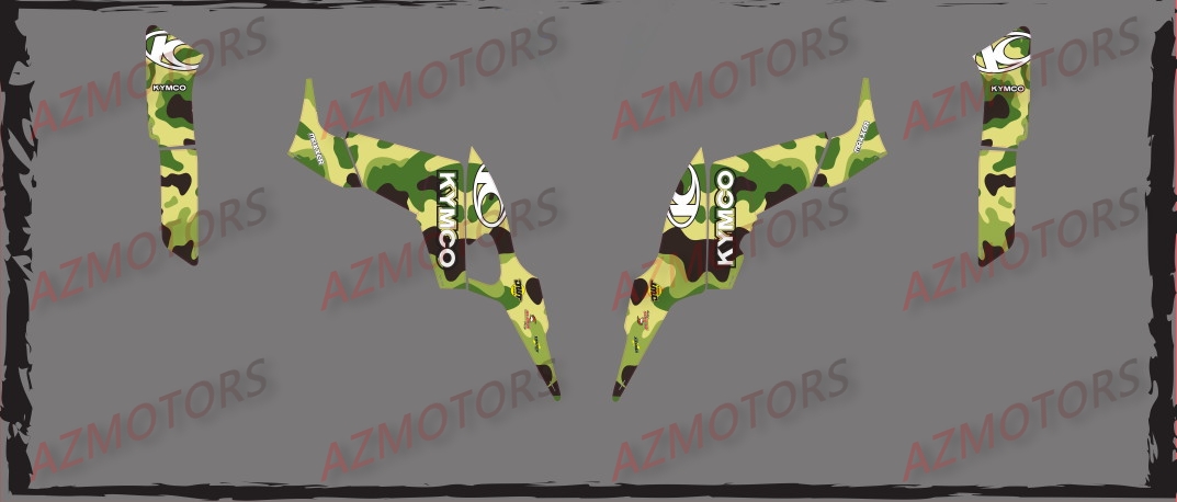 Kit Deco Maxxer 300 Camouflage Vert KYMCO Kit_Deco_Maxxer_300/300US/SE