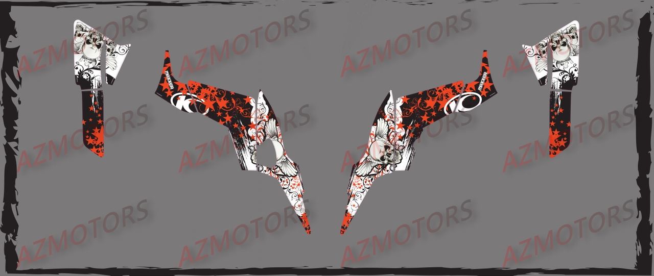 Kit Deco Maxxer 300 Skull Orange KYMCO Kit_Deco_Maxxer_300/300US/SE