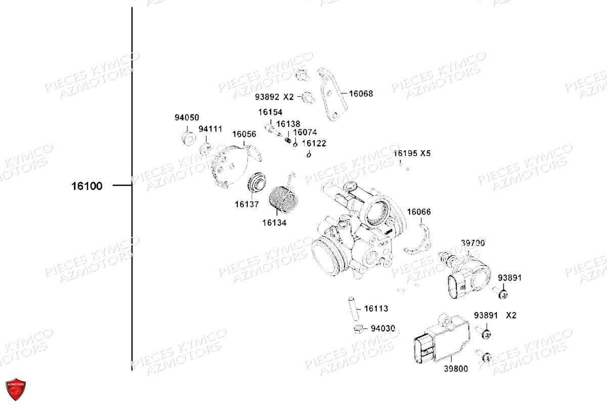 Carburation KYMCO Pièces KRV 200 4T EURO 5 (SA35AC)