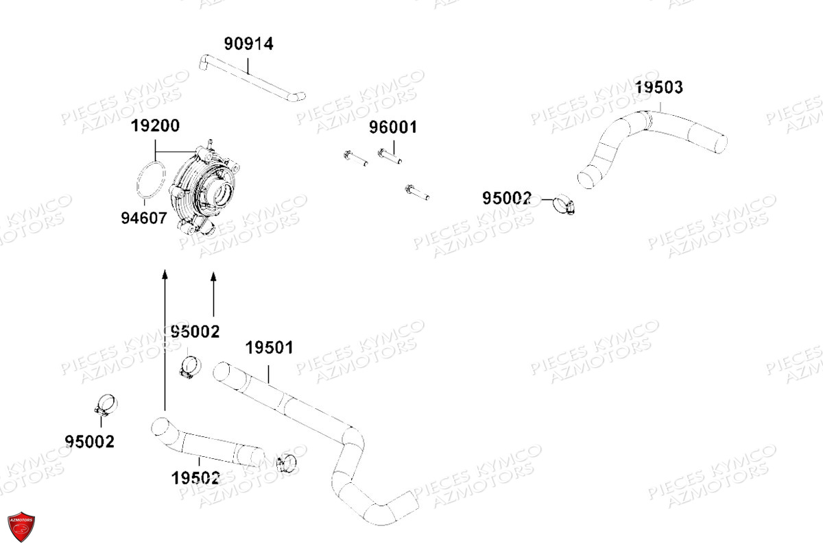 Pompe A Eau KYMCO Pièces KRV 200 4T EURO 5 (SA35AC)