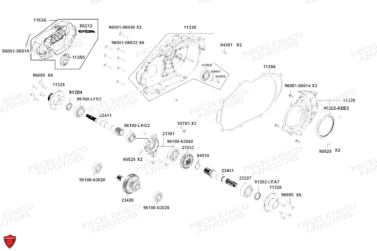 TRANSMISSION KYMCO Pièces SCOOTER KYMCO KRV 200 4T EURO 5 (SA35AC)