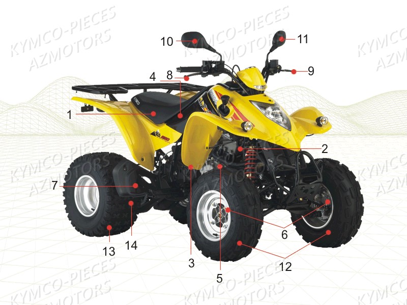 kymco pieces - pièces détachées scooter kymco