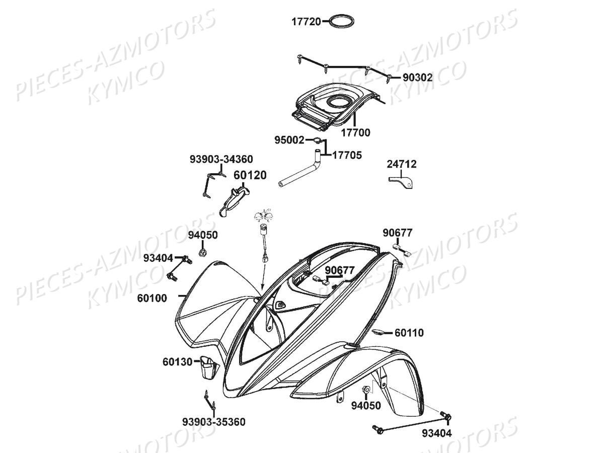 CARENAGES AVANT pour KXR-250-MAXXER