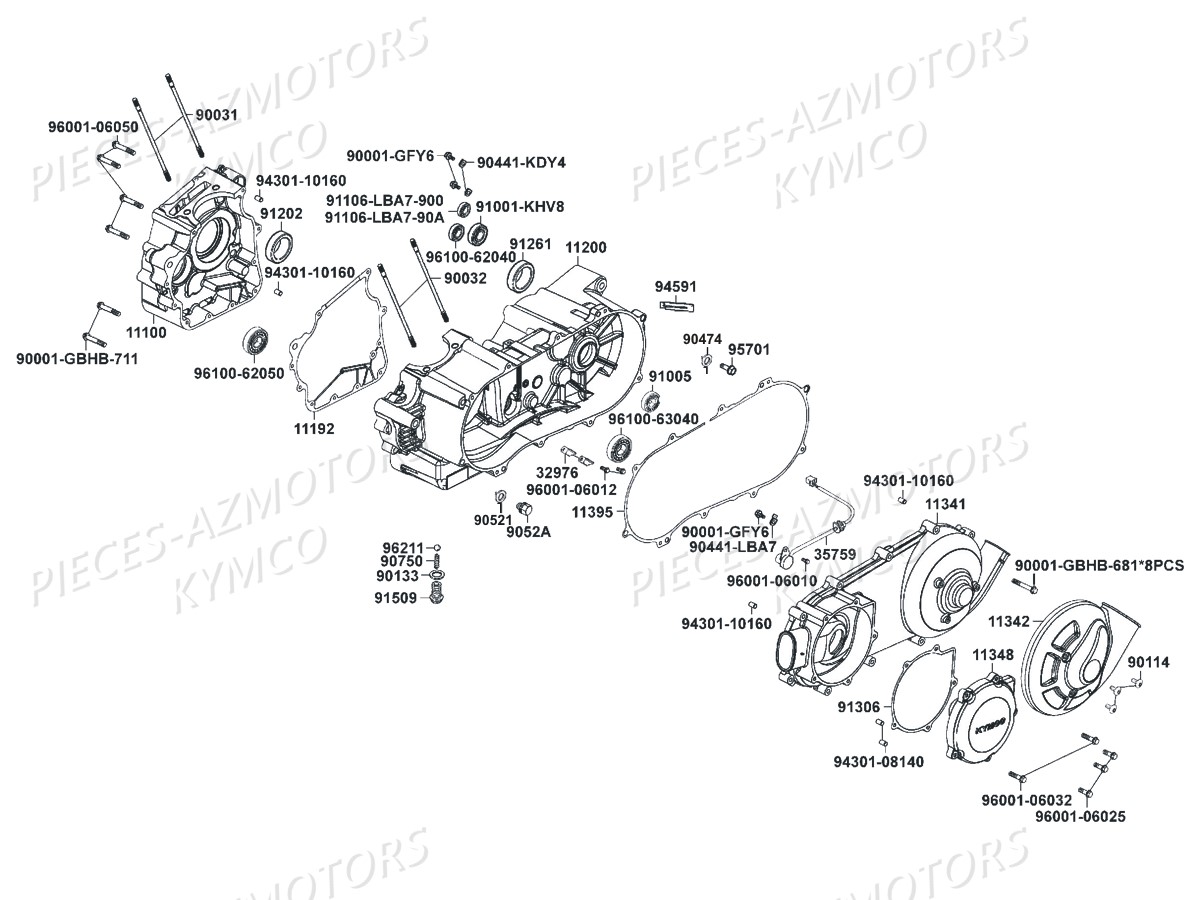 CARTER MOTEUR pour KXR-250-MAXXER