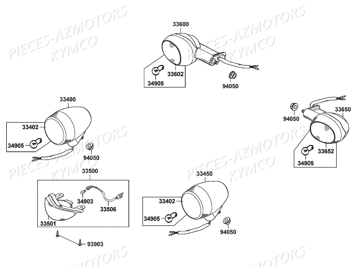 CLIGNOTANTS pour KXR-250-MAXXER