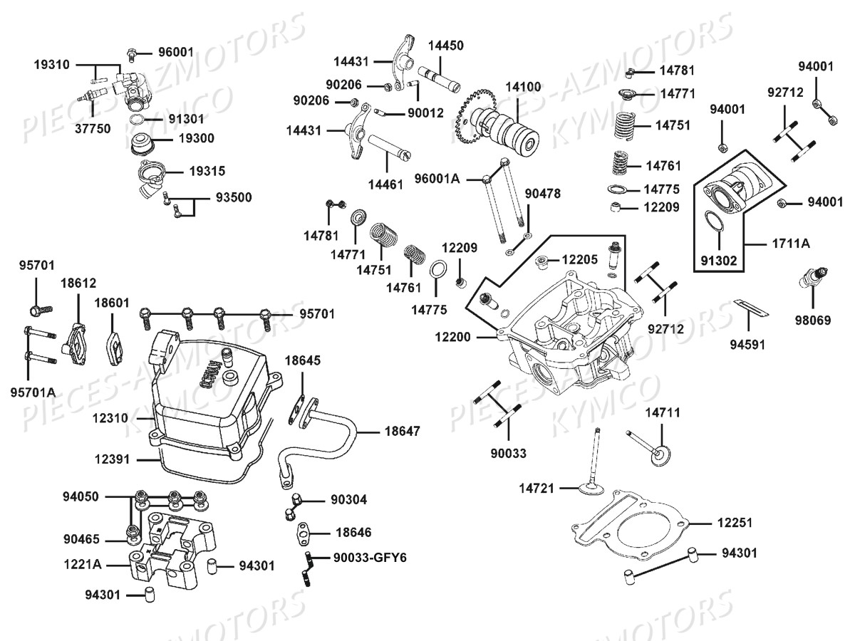 CULASSE KYMCO Pièces Quad Kymco KXR/MAXXER 250

MAXXER 250,KXR 250(CHASSIS RFBL30000),CHASSIS RFBL30010),(CHASSIS RFBL30040),(CHASSIS RFBL30050)