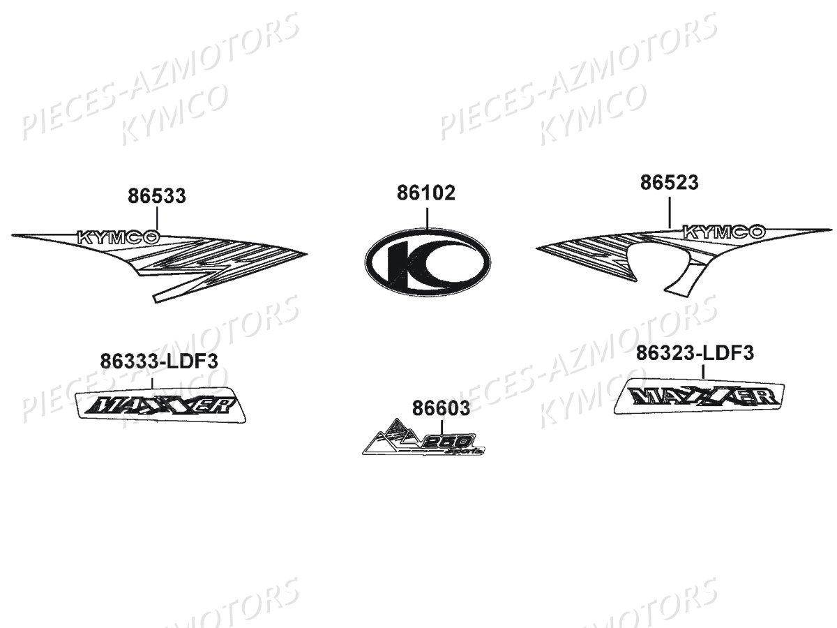 DECOR MAXXER KYMCO KXR 250 MAXXER