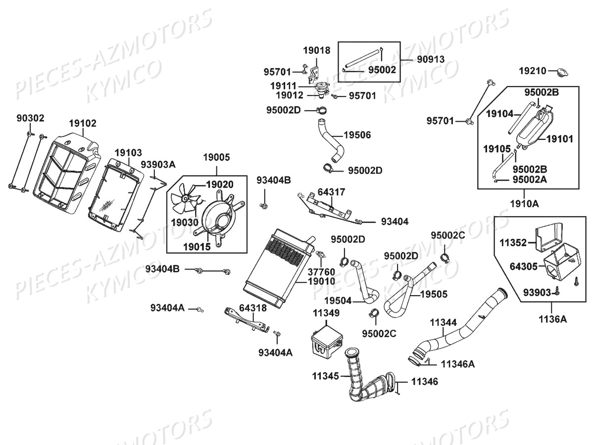 REFROIDISSEMENT KYMCO Pièces Quad Kymco KXR/MAXXER 250

MAXXER 250,KXR 250(CHASSIS RFBL30000),CHASSIS RFBL30010),(CHASSIS RFBL30040),(CHASSIS RFBL30050)