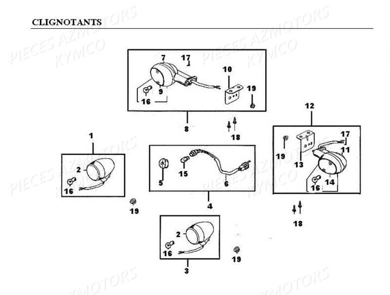 CLIGNOTANTS pour KXR-MAXXER50