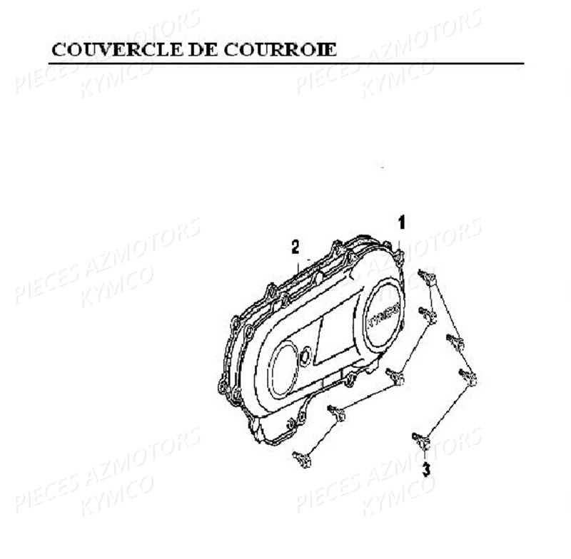 Couvercle De Courroie KYMCO Pièces KXR 50 / MAXXER 50 2T EURO II (LA10BA/BD)