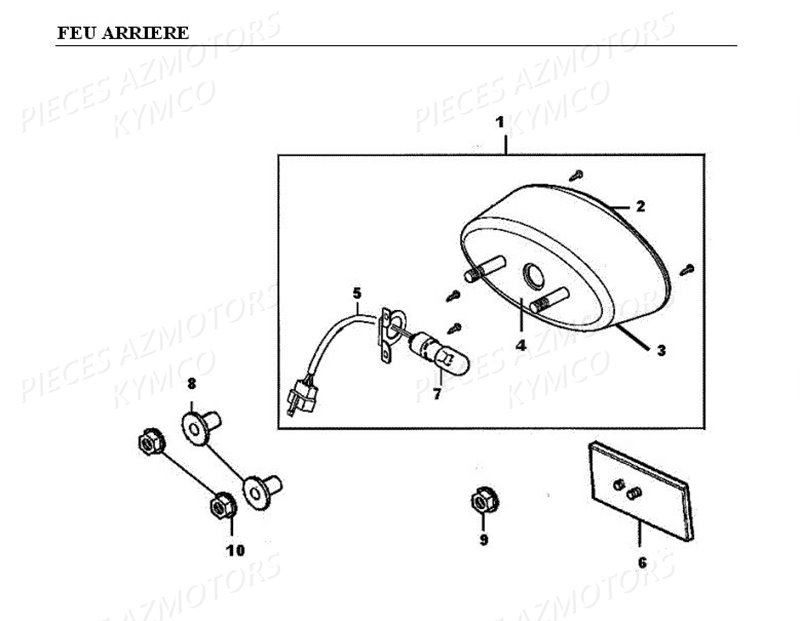 FEU ARRIERE pour KXR-MAXXER50