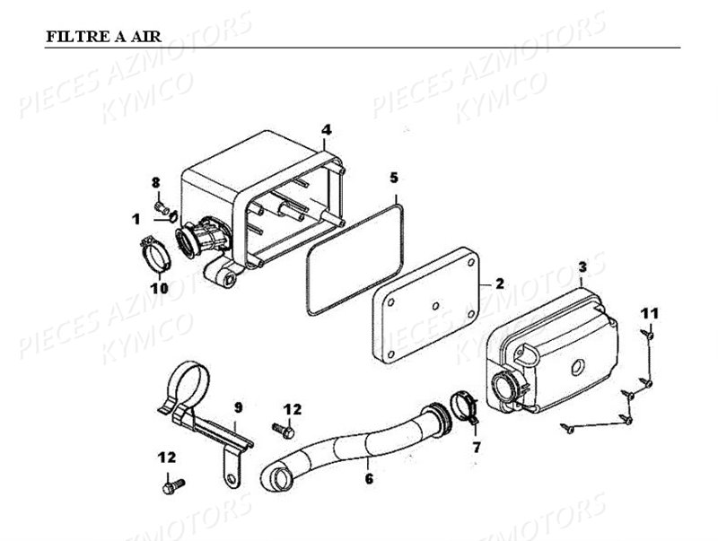 Filtre A Air KYMCO Pièces KXR 50 / MAXXER 50 2T EURO II (LA10BA/BD)