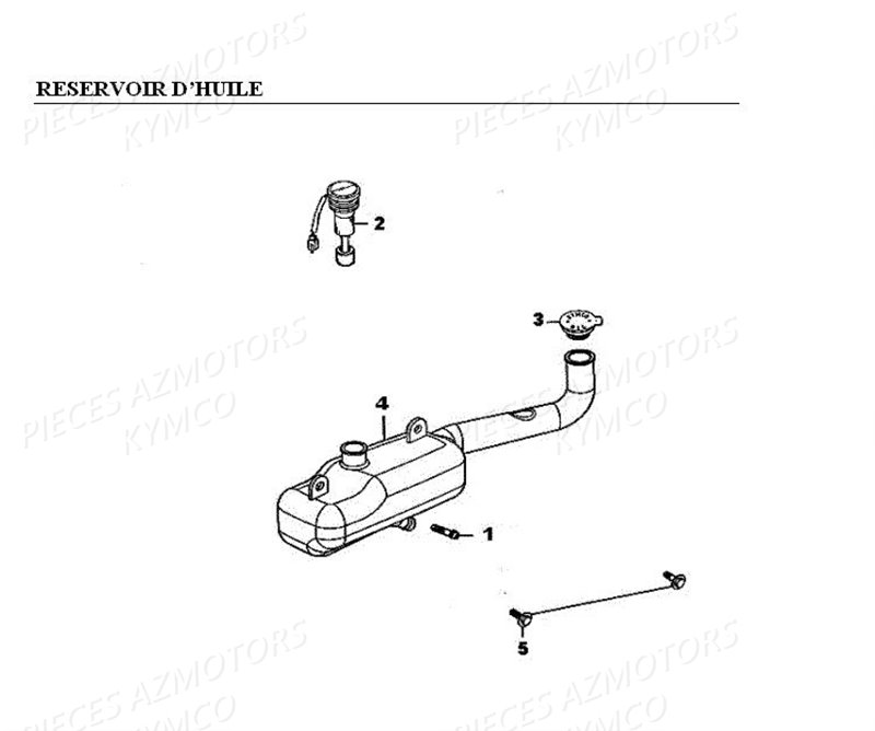 Reservoir D Huile KYMCO Pièces KXR 50 / MAXXER 50 2T EURO II (LA10BA/BD)