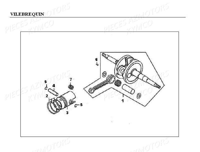 VILEBREQUIN KYMCO Pièces Quad Kymco KXR/MAXXER 50