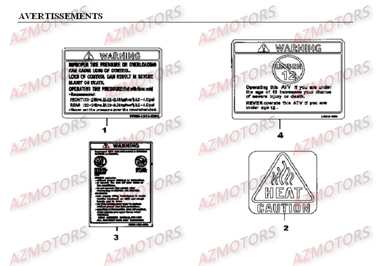 Avertissements AZMOTORS 