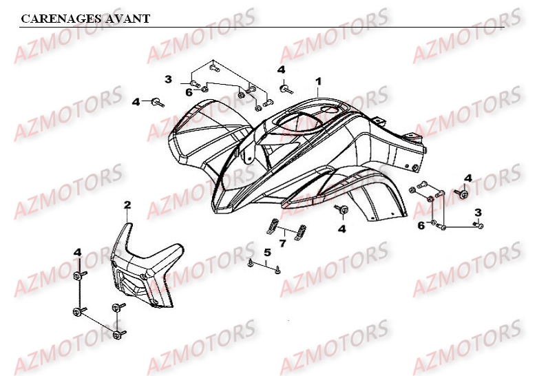 Carenages Avant AZMOTORS 