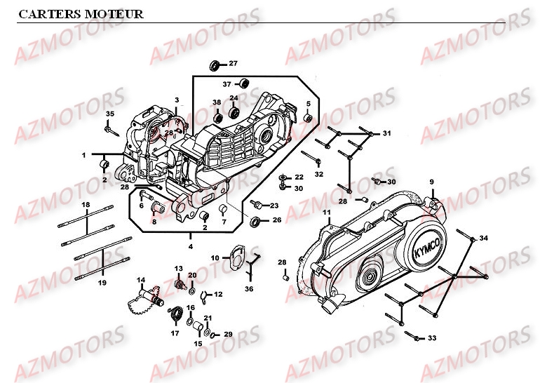 Carter Moteur AZMOTORS 