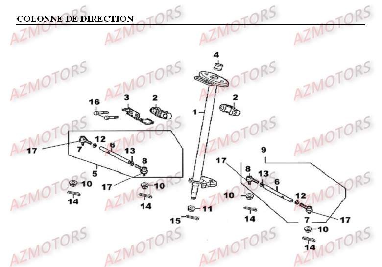 Colonne De Direction AZMOTORS 