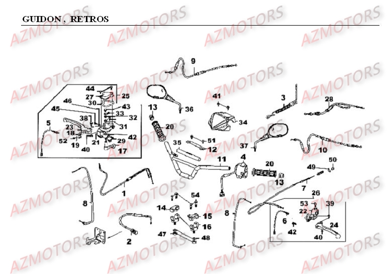 Guidon   Retroviseurs AZMOTORS 