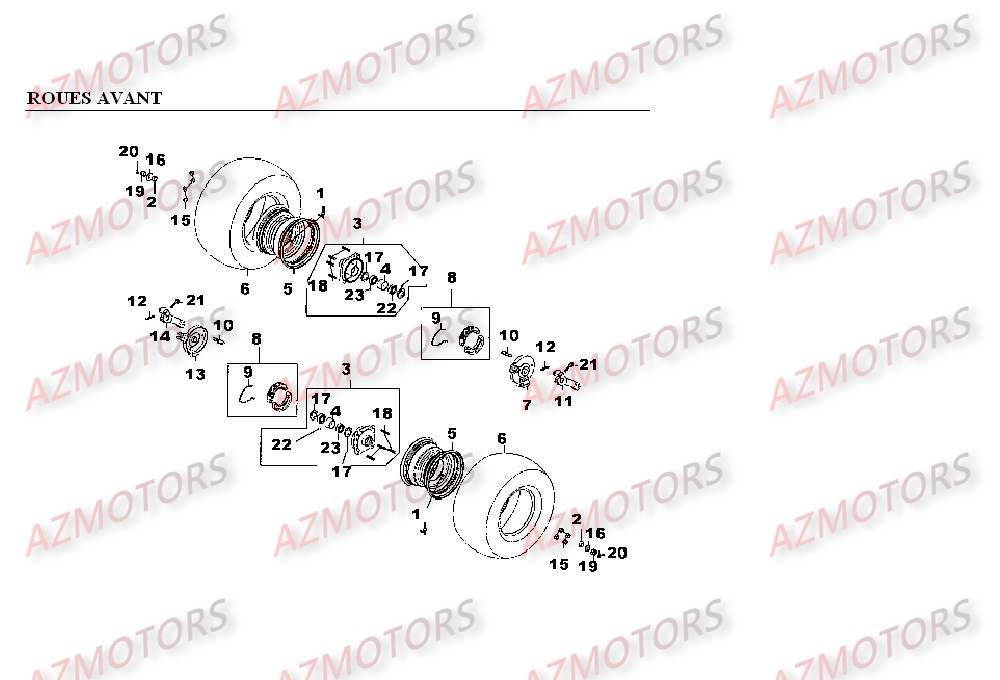 Roues Avant AZMOTORS 