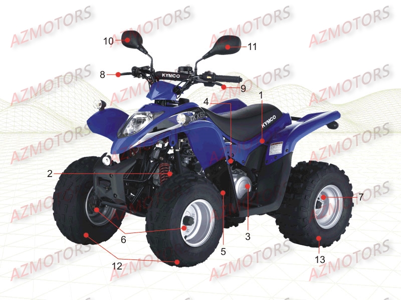 PNEU AVANT MAXXIS M939 18/7-8 (10J)  KYMCO pour 1 CONSOMMABLES de KXR 90 MAXXER 90 E2