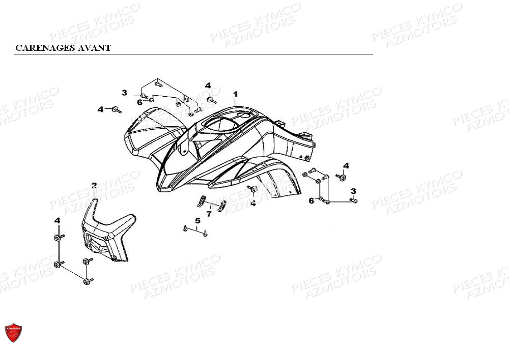 CARENAGES AVANT pour KXR 90 MAXXER 90 E2