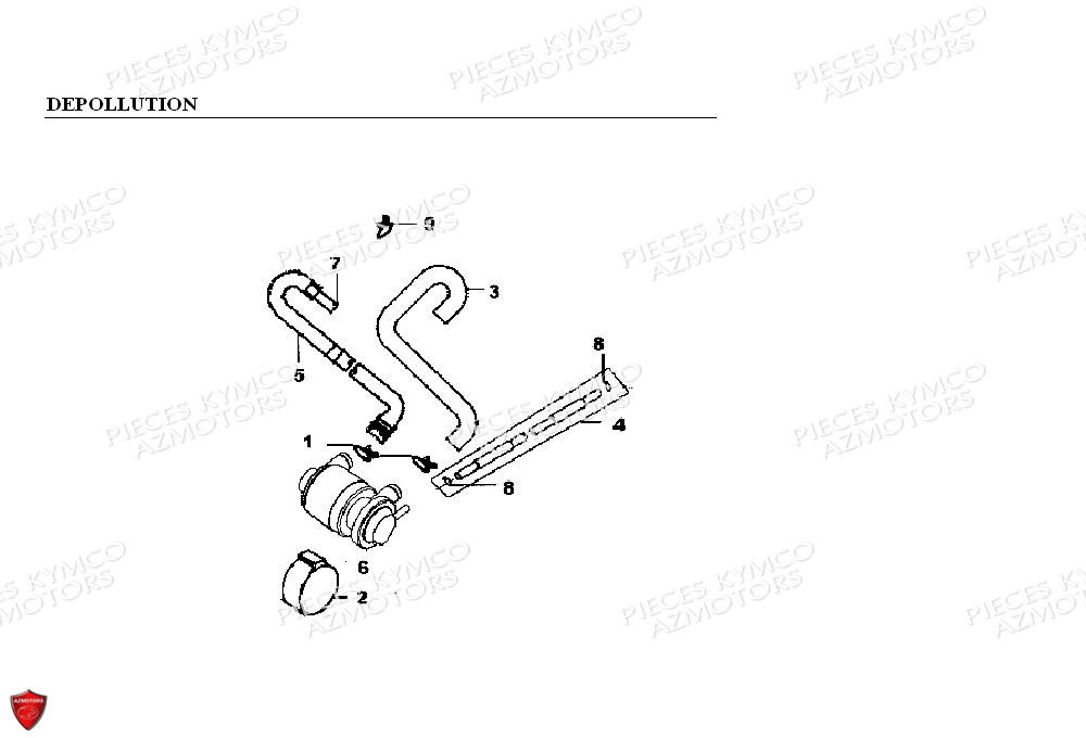 Depollution KYMCO Pièces KXR 90 4T EURO II / MAXXER 90 4T EURO II (LB20AD)