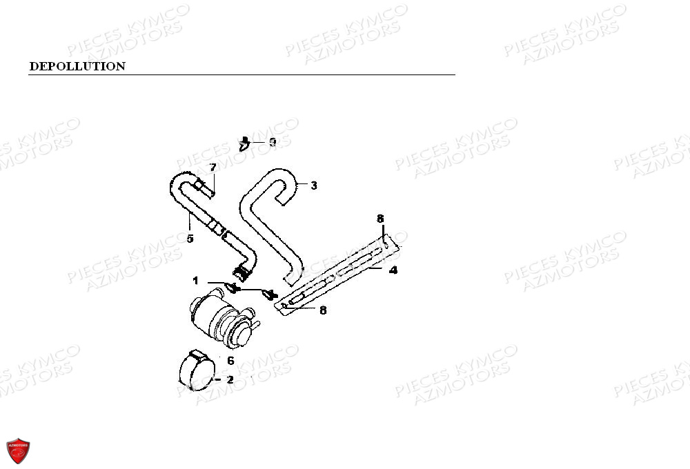 DEPOLLUTION KYMCO Pièces Quad Kymco KXR/MAXXER 90