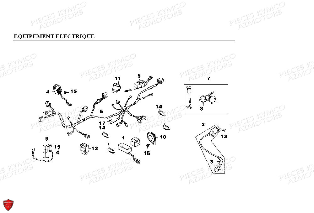Equipement Electrique KYMCO Pièces KXR 90 4T EURO II / MAXXER 90 4T EURO II (LB20AD)