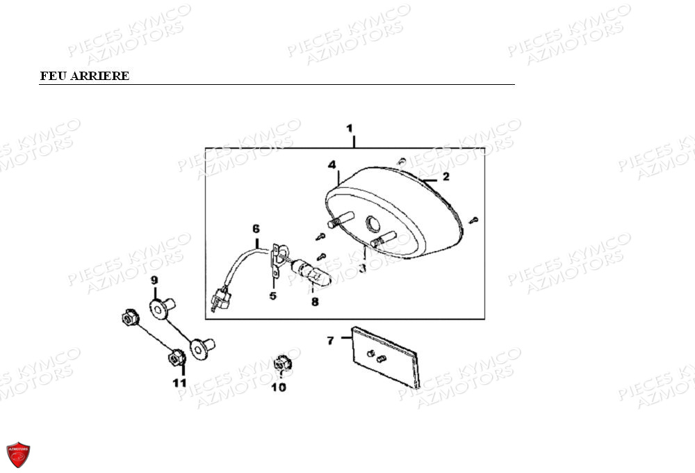 FEU ARRIERE pour KXR 90 MAXXER 90 E2