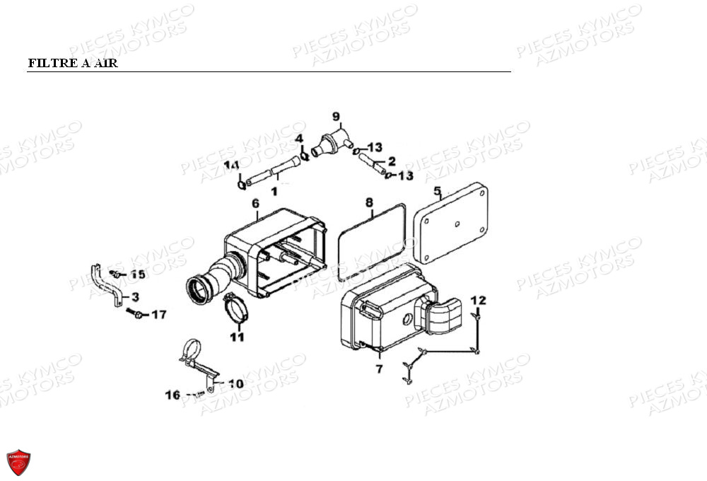 Filtre A Air KYMCO Pièces KXR 90 4T EURO II / MAXXER 90 4T EURO II (LB20AD)