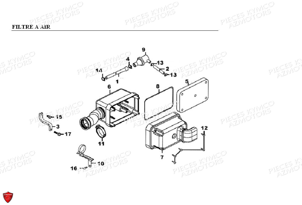 FILTRE_A_AIR KYMCO Pièces Quad Kymco KXR/MAXXER 90