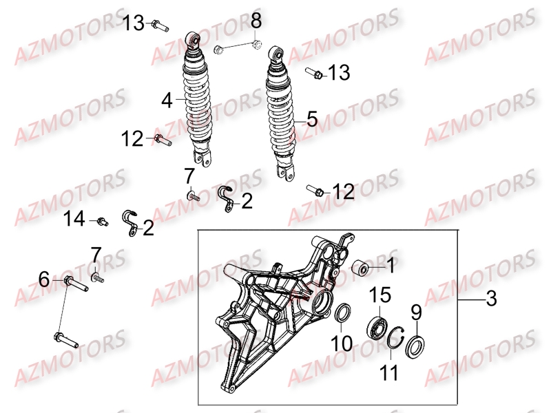 AMORTISSEURS ARRIERRES KYMCO KYMCO G DINK 300 I