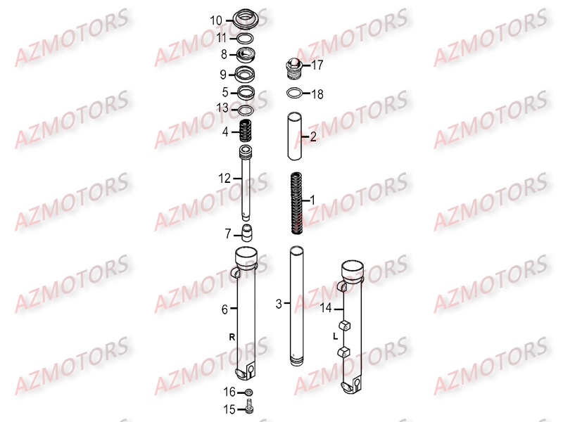 Baton De Fourche KYMCO Pièces Scooter Kymco G-DINK 300 I 4T EURO III