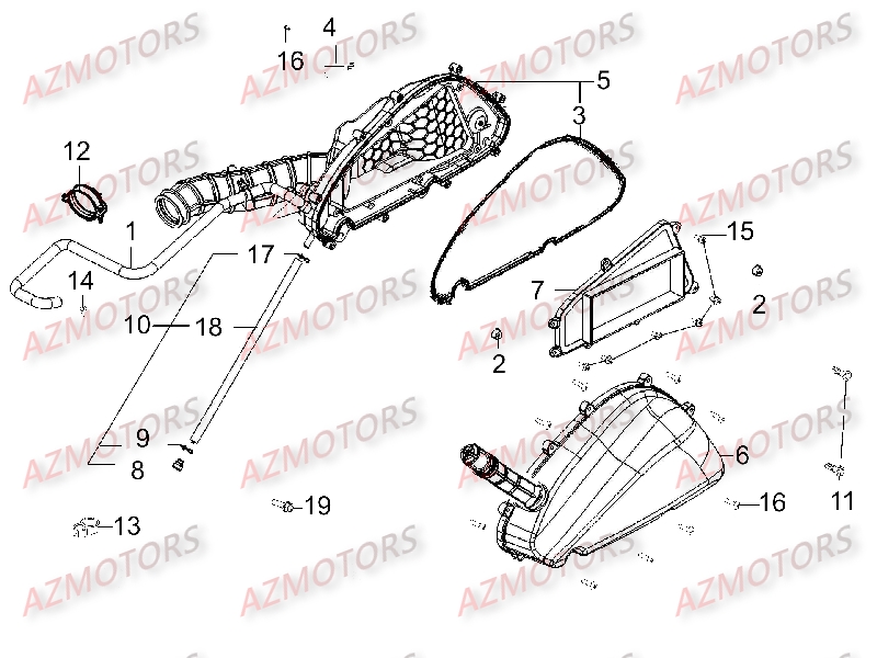 Boite A Air KYMCO Pièces Scooter Kymco G-DINK 300 I 4T EURO III