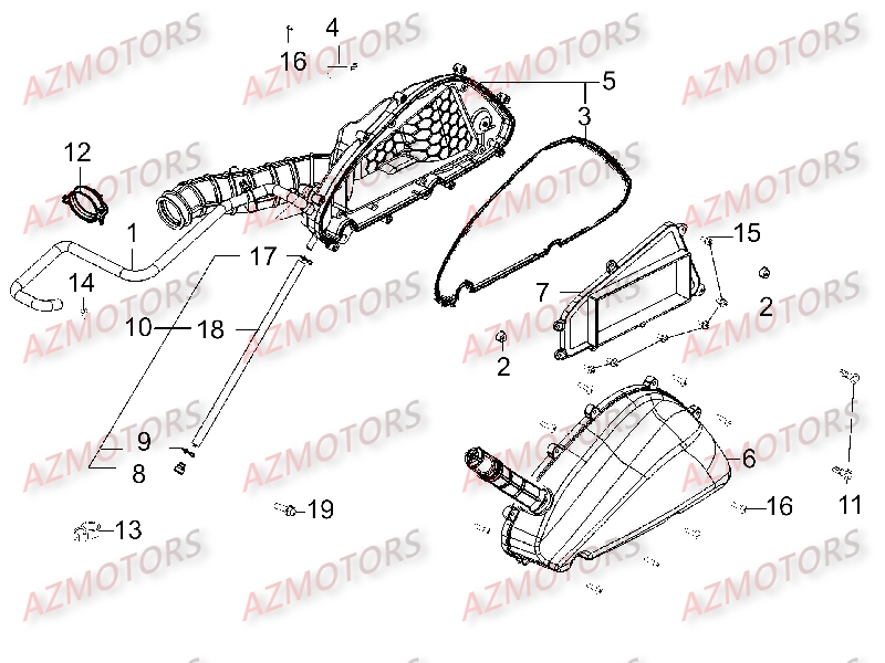 BOITE_A_AIR KYMCO Pièces Scooter Kymco GRAND DINK 250 4T EURO I 