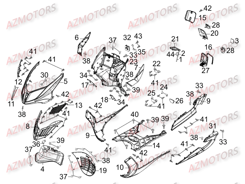 CARENAGES AVANT KYMCO KYMCO G DINK 300 I