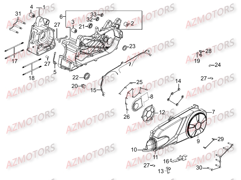 CARTER MOTEUR KYMCO KYMCO G DINK 300 I