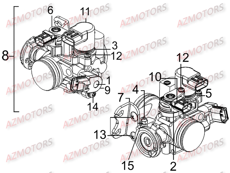 Corps De Papillon KYMCO Pièces Scooter Kymco G-DINK 300 I 4T EURO III