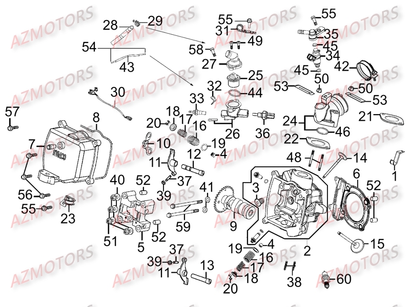 Culasse KYMCO Pièces Scooter Kymco G-DINK 300 I 4T EURO III