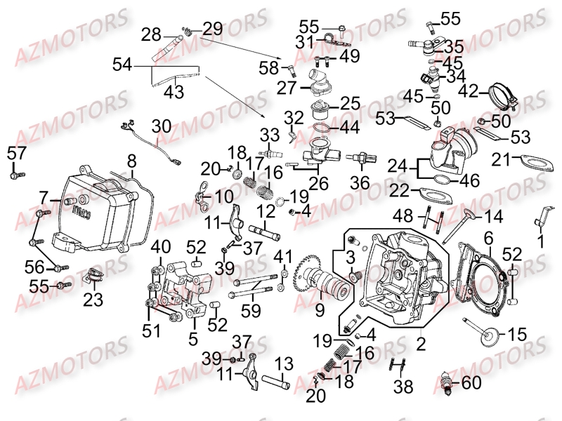 CULASSE KYMCO Pièces Scooter Kymco GRAND DINK 250 4T EURO I 