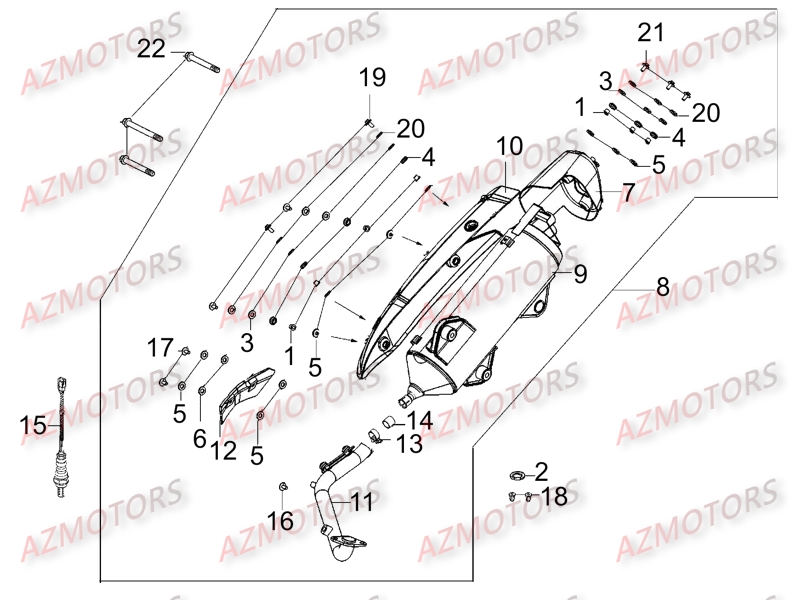 ECHAPPEMENT KYMCO Pièces Scooter Kymco GRAND DINK 250 4T EURO I 