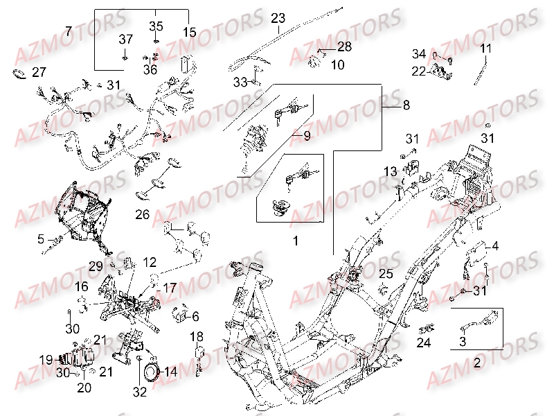 Equipement Electrique KYMCO Pièces Scooter Kymco G-DINK 300 I 4T EURO III