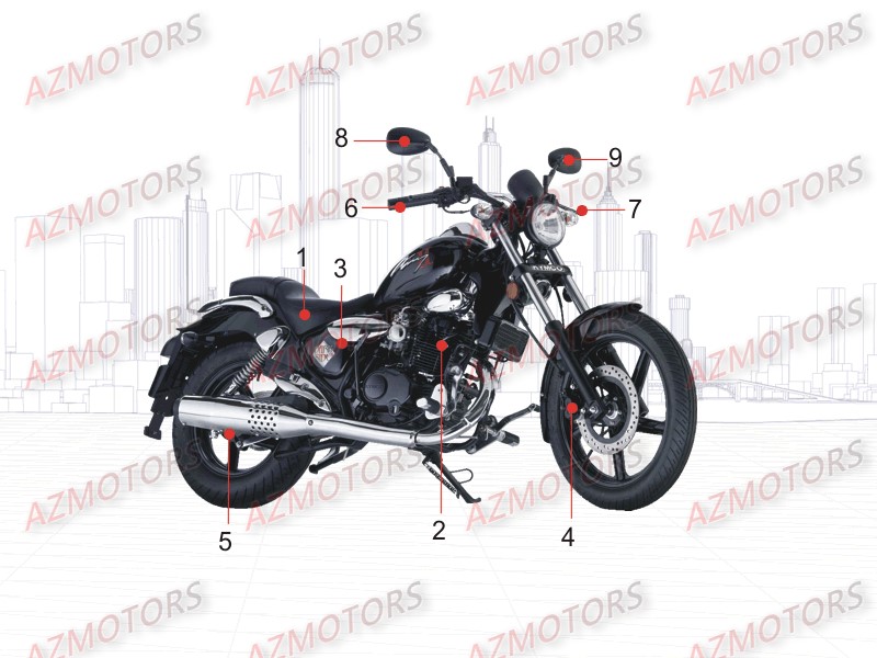 Consommables KYMCO Pièces_Moto_Kymco_ZING 125II_DARKSIDE_4T