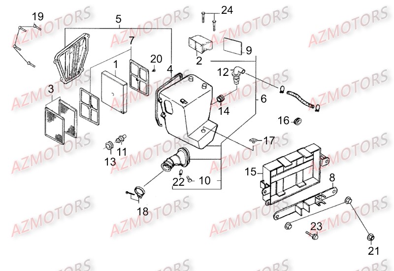 Boite A Air KYMCO Pièces_Moto_Kymco_ZING 125II_DARKSIDE_4T