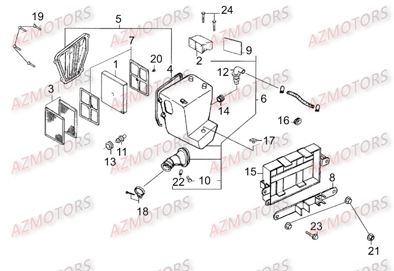 Boite A Air KYMCO Pièces_Moto_Kymco_ZING 125II_DARKSIDE_4T