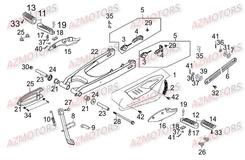 BRAS OSCILLANT pour KYMCO ZING 125 DARK