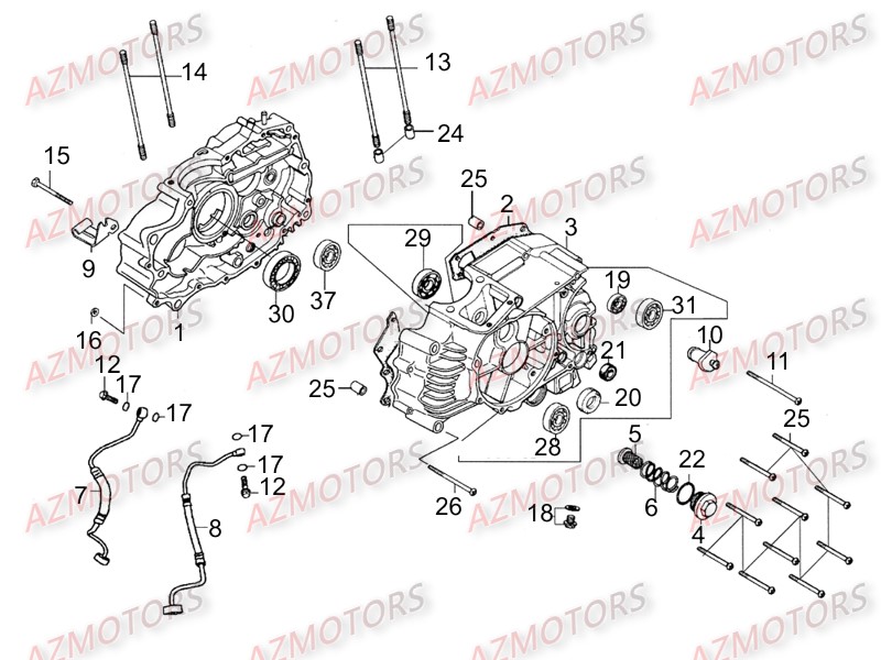 Carter Moteur KYMCO Pièces_Moto_Kymco_ZING 125II_DARKSIDE_4T