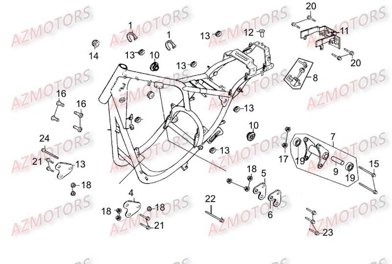 CHASSIS KYMCO KYMCO ZING 125 DARK